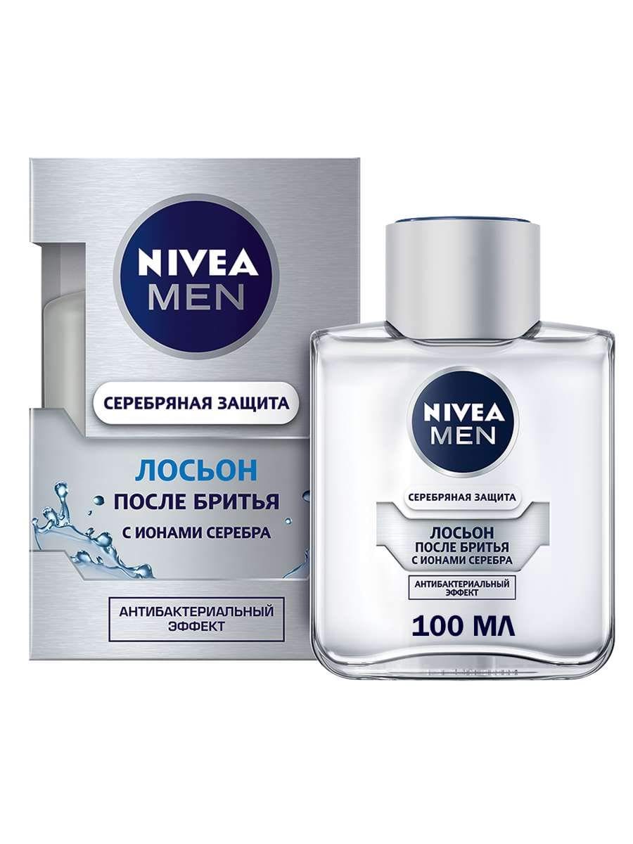 Лосьон после бритья Nivea Men 100 мл Серебряная защита с ионами серебра и антибактериальным эффектом