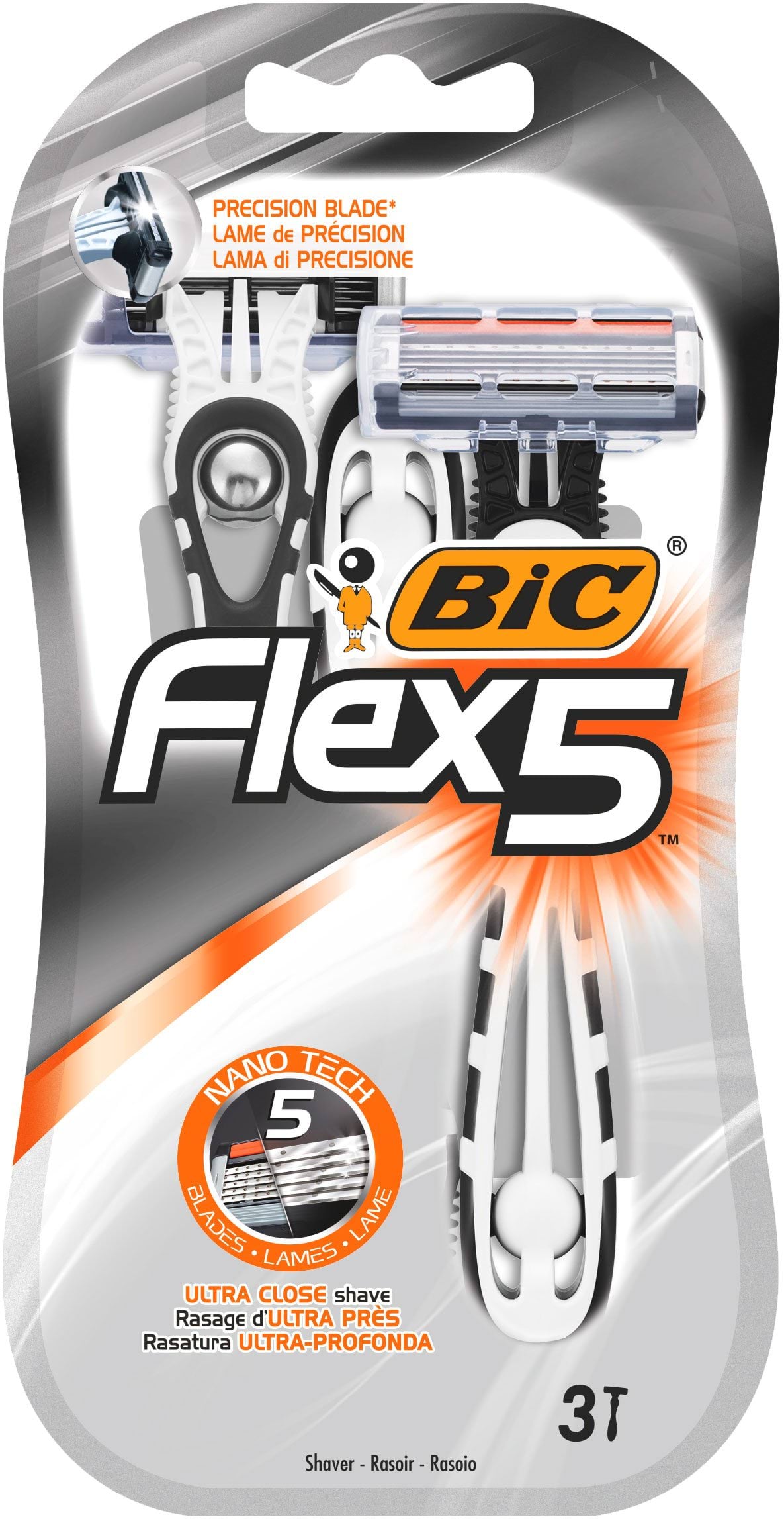 Станок одноразовый Bic Flex 3шт, 5 лезвий