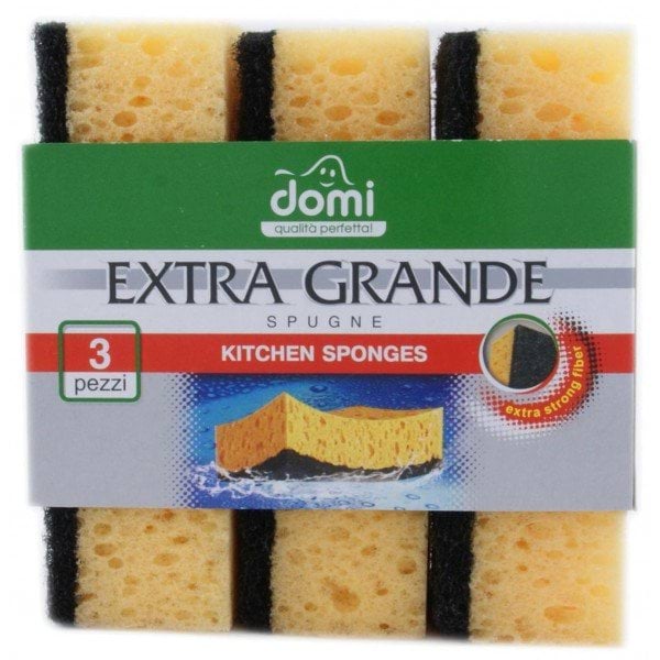 Губки кухонные Domi сверхбольшие, 3 шт.