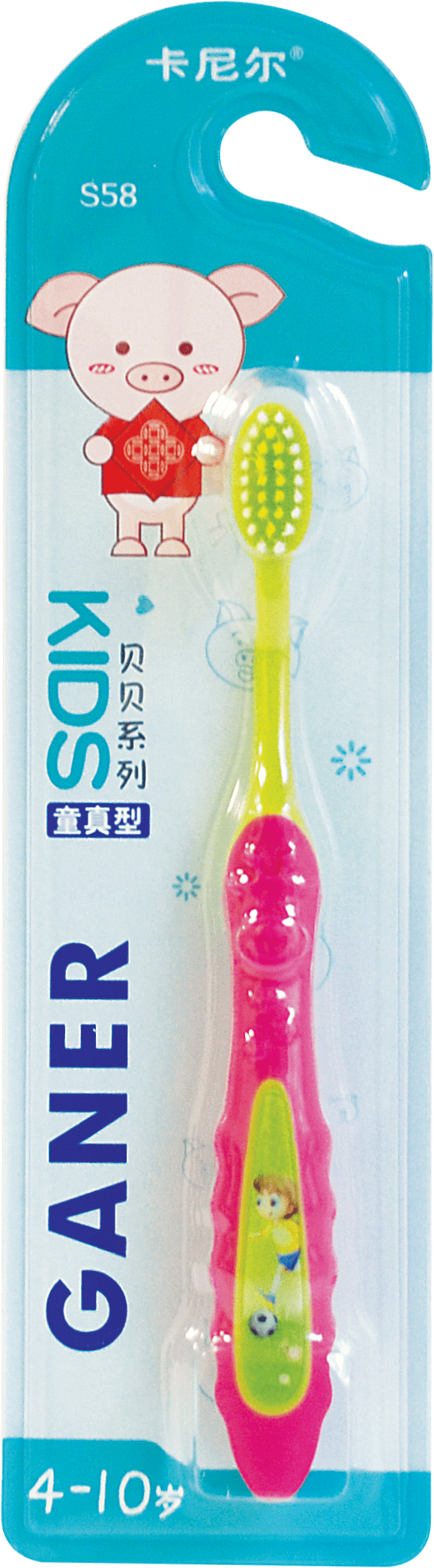 Щітка зубна дитяча GANER Kids Smiles (S58), 1 шт