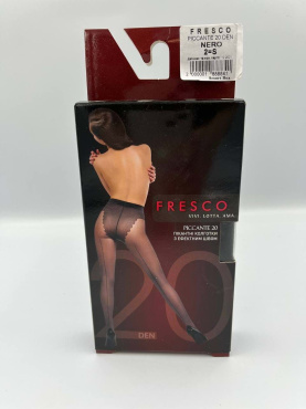 FRESCO колготы женские с эффектным швом Piccante 20den nero 3, mini