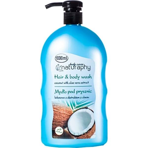 Гель для душа Naturaphy Кокос и алоэ вера, 1000 мл