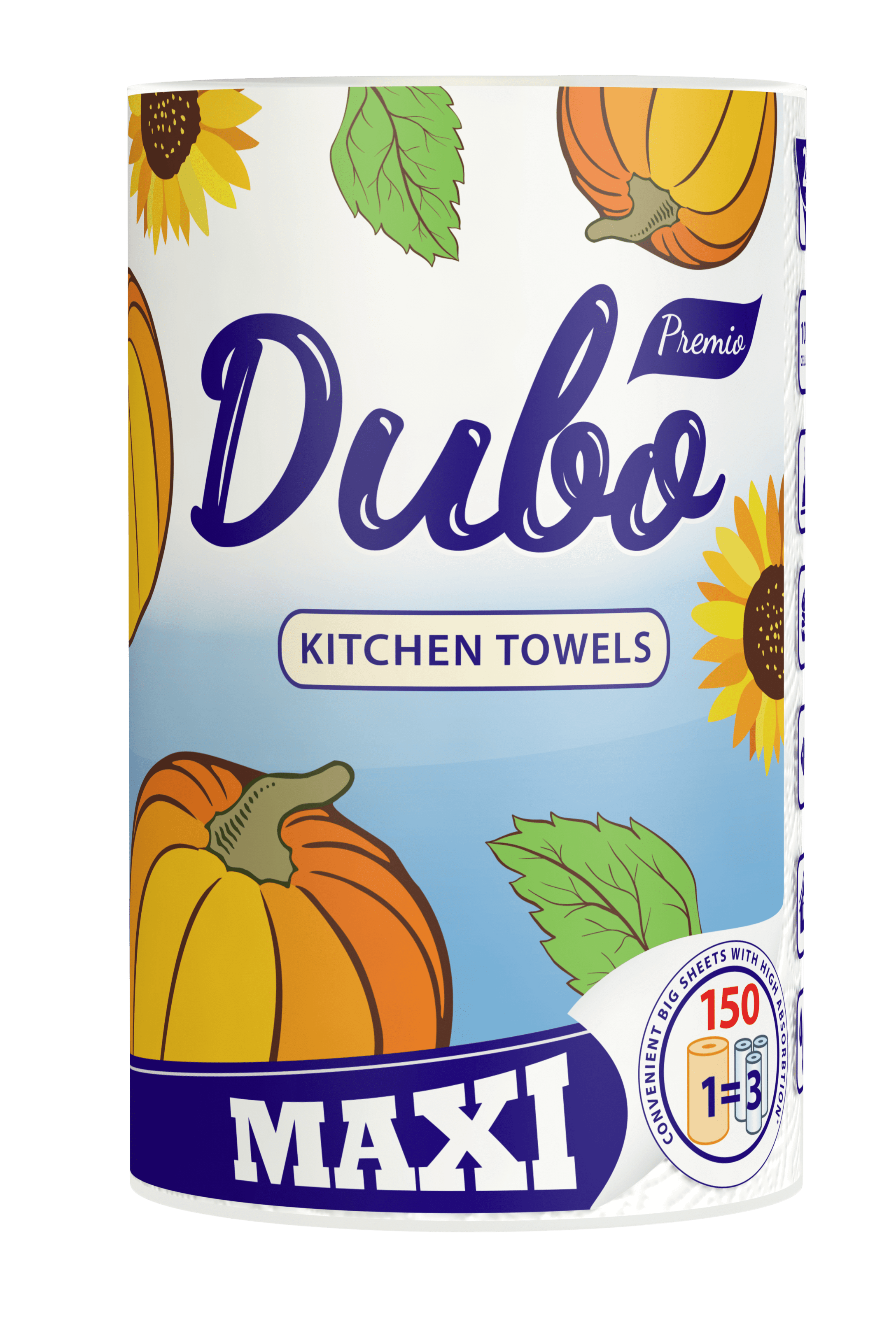 Soffione рушники паперові на гільзі Maxi 2-шарові, 1рул