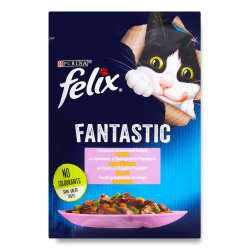 Корм для кошек Felix Fantastic форель и зеленые бобы, 85 г