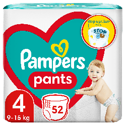 Pampers Pants подгузники - трусики Размер 4 (9-15 кг), 52 шт.