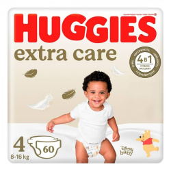Huggies підгузники Elite Soft/Extra Care 4р Mega, 60шт