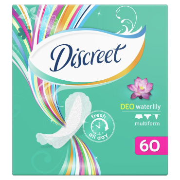 Щоденні гігієнічні прокладки Discreet Deo Water Lily, 60 шт фото 1