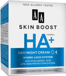 Крем для обличчя зволоження та живлення день-ніч AA Cosmetics HA+ Skin Boost, 50 мл