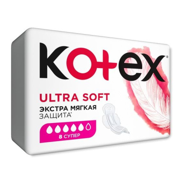 Kotex прокладки Extra Soft Super, 8шт фото 1