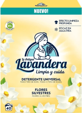Пральний порошок Lavandera Білі квіти універсальний 40 циклів прання 2.2 кг