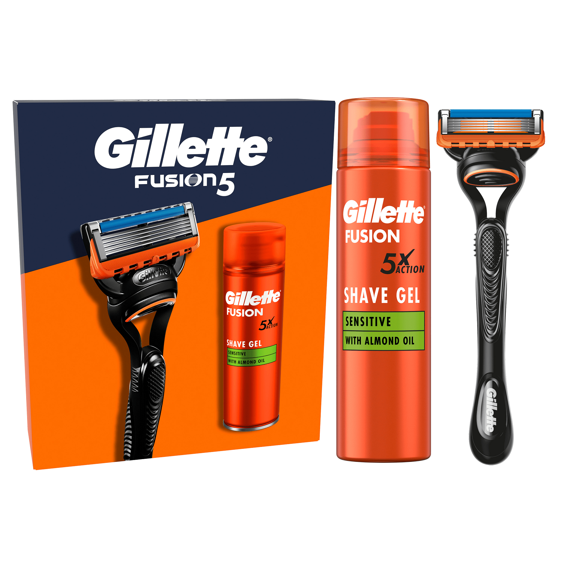 Набір Gillette Fusion (бритва+1 касета+гель для гоління, 200 мл)