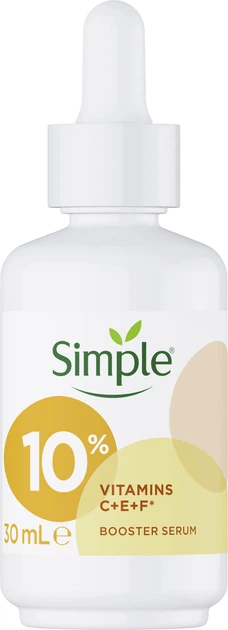 Сироватка-бустер для обличчя Simple з вітамінами C + E + F 30 мл