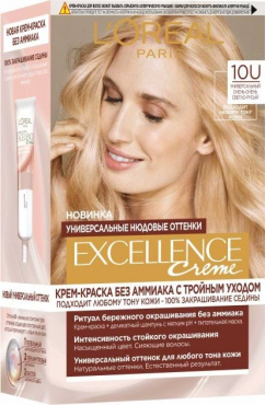 Краска для волос L'Oréal Paris Excellence Crème оттенок 10U Универсальный светло-светло русый