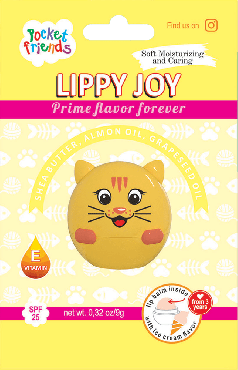 Lippy JOY бальзам для губ POCKET FRIENDS Котик морозиво