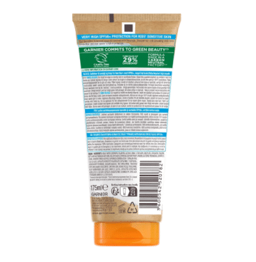 Солнцезащитное молочко с керамидами для детей Garnier Ambre Solaire Kids SPF50, 175 мл