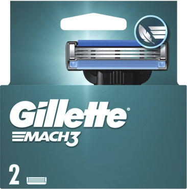 Сменные картриджи для бритья (лезвия) мужские Gillette Mach 3 ,2 шт фото 1