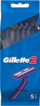 Бритвы одноразовые Gillette 2 (5 шт) фото 1