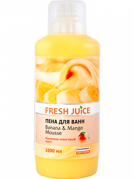 Піна для ванн Fresh Juice Banana&Mango mousse, 1000 мл