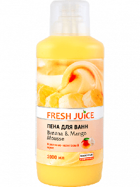 Піна для ванн Fresh Juice Banana&Mango mousse, 1000 мл
