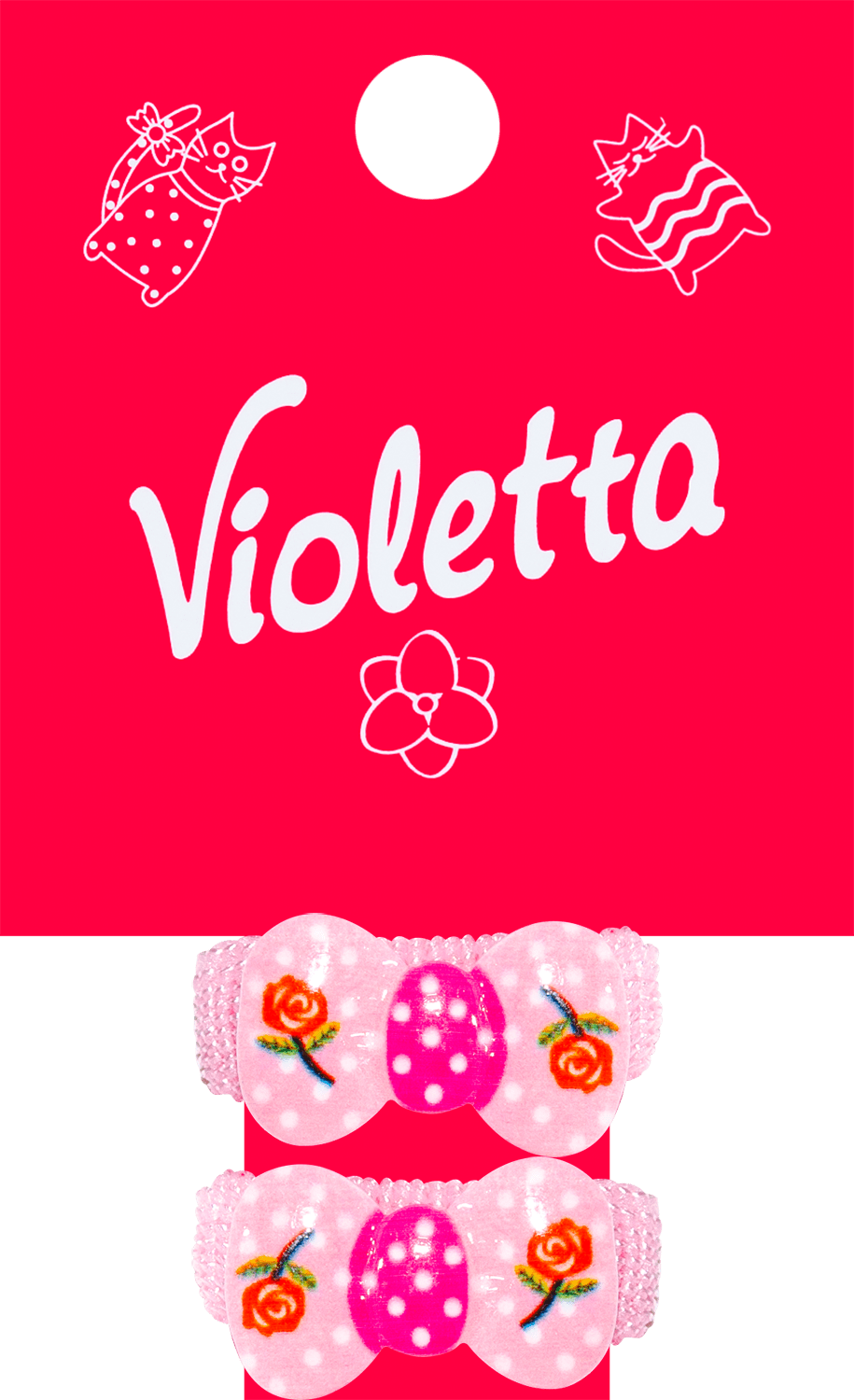 Violetta col. резинки д/волосся дит. з прикрасою арт. CH-SPR-21-310, 2шт