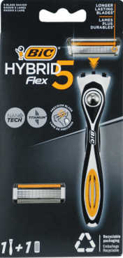 Станок BIC Flex 5 Hybrid + 1 картридж, 5 лезвий