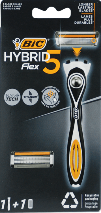 Станок BIC Flex Hybrid 5 з 1 змінним картриджем