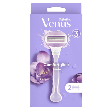 Станок для гоління жіночий Venus ComfortGlide Breeze з 2 змінними картриджами фото 1