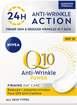 Денний крем для обличчя NIVEA Q10 Power SPF 15 проти зморщок 50 мл