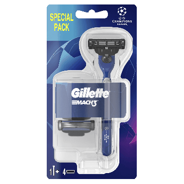 Станок для гоління (Бритва) GILLETTE MACH3 з 4 змінними касетами
