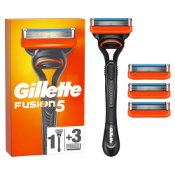 Станок для гоління чоловічий (Бритва) Gillette Fusion5 c 4 змінними картриджами