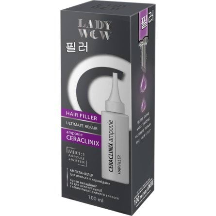 Филлер для волос с керамидами LADY WOW CERACLINIX ampoule 100 мл