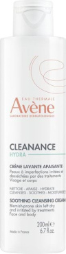 Засіб для вмивання Avene очищувальний під час терапії акне Cleanance Hydra, 200 мл
