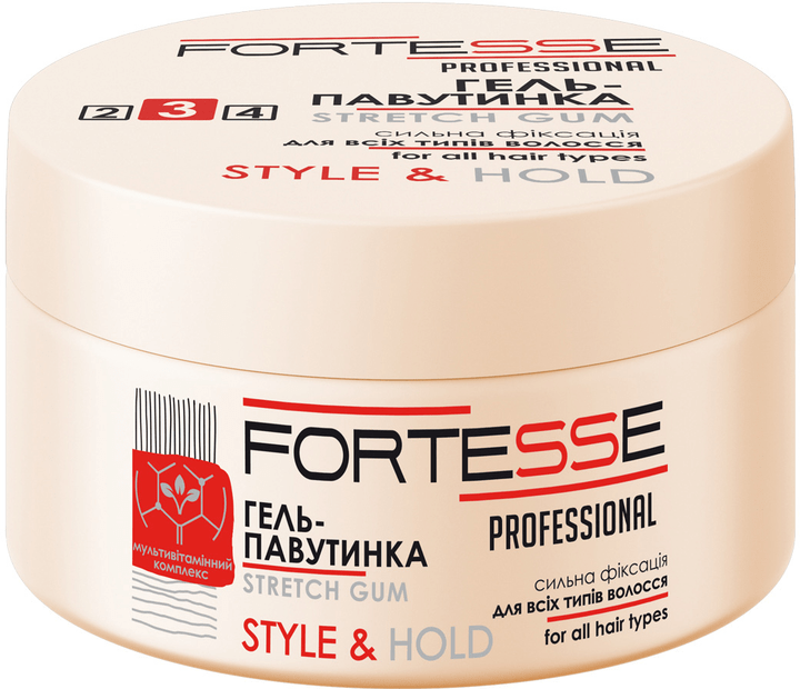 Гель-павутинка для волосся "FORTESSE Pro" Style сильної фіксації, 75 мл — фото 1