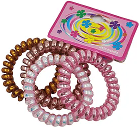 Резинки для волосся Violetta col. спіраль  (CH-SPR-25-299) 4 шт