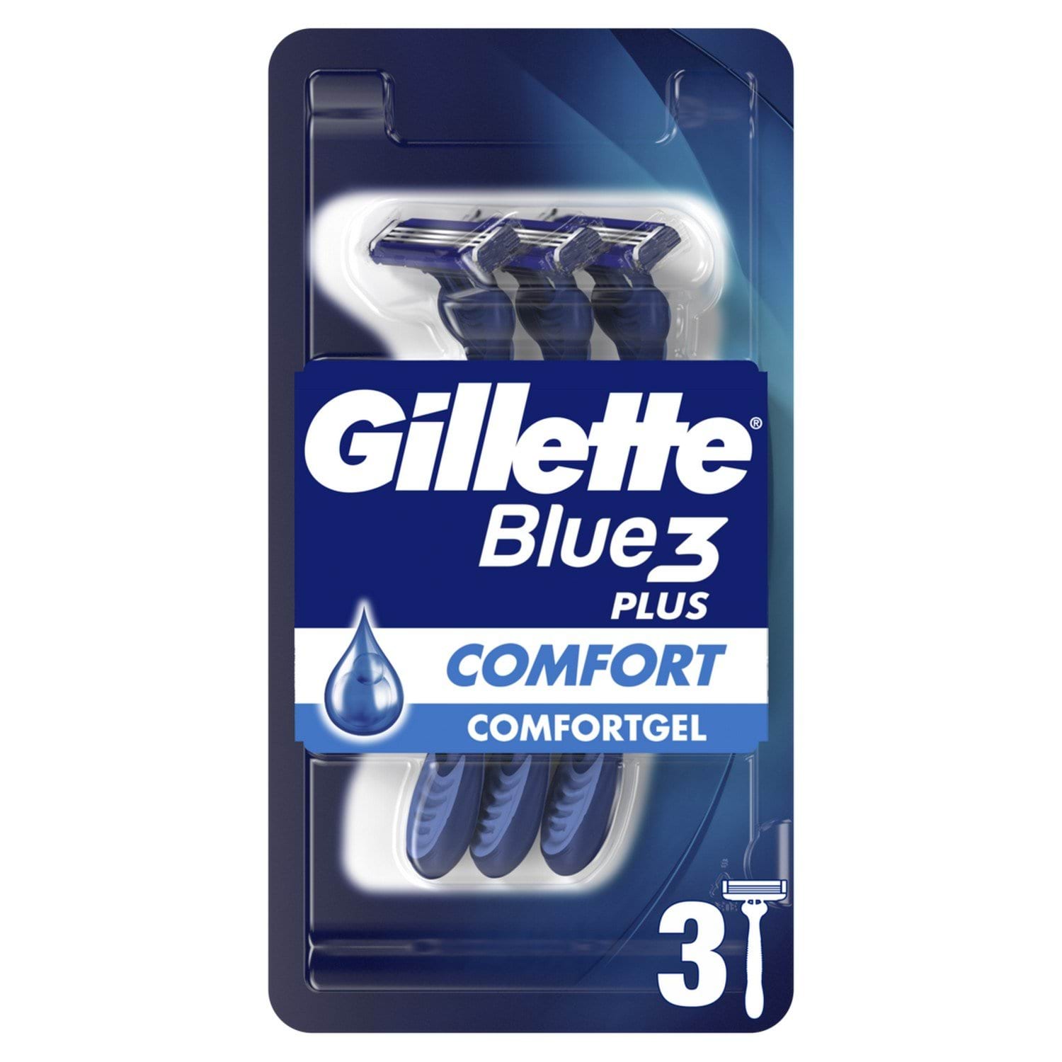 Одноразові станки для гоління (бритви) чоловічі Gillette Blue 3 Comfort, 3 шт