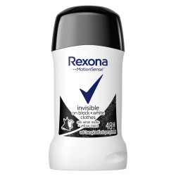 Дезодорант сток Rexona Invisible on Вlack+White, 40 г
