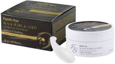 Патчи под глаза гидрогелевые FarmStay Черный жемчуг 90 г х 60 шт. фото 2
