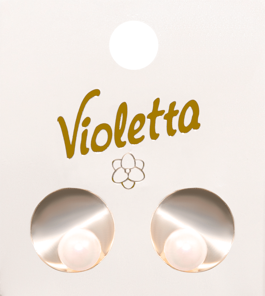 Violetta col. сережки перлина на золоті арт.CH-WNT-20-768, 1пара