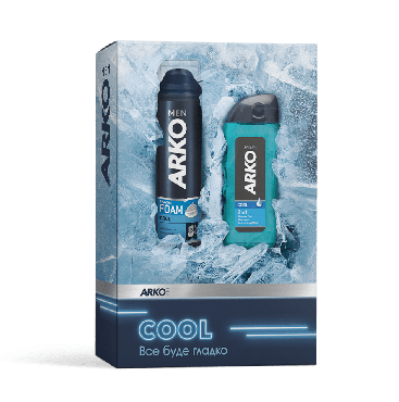 набор Arko Men Cool (пена для бритья, 200 мл + гель для душа, 260 мл)