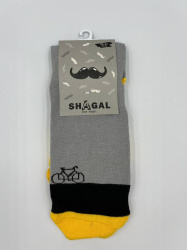 Shagal шкарпетки чол. з малюнком "Велосипед" р 25-27, сірий
