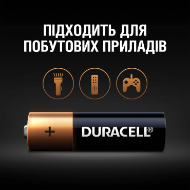 Лужні батарейки DURACELL Basic AA, в упаковці 4 шт фото 4
