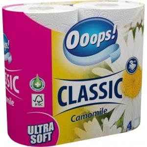 Ooops туалетний папір Classic Kamilla 3 шари, 4шт