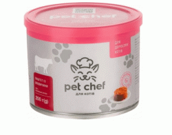 Паштет м'ясний Pet Chef з яловичиною для дорослих котів, 185г