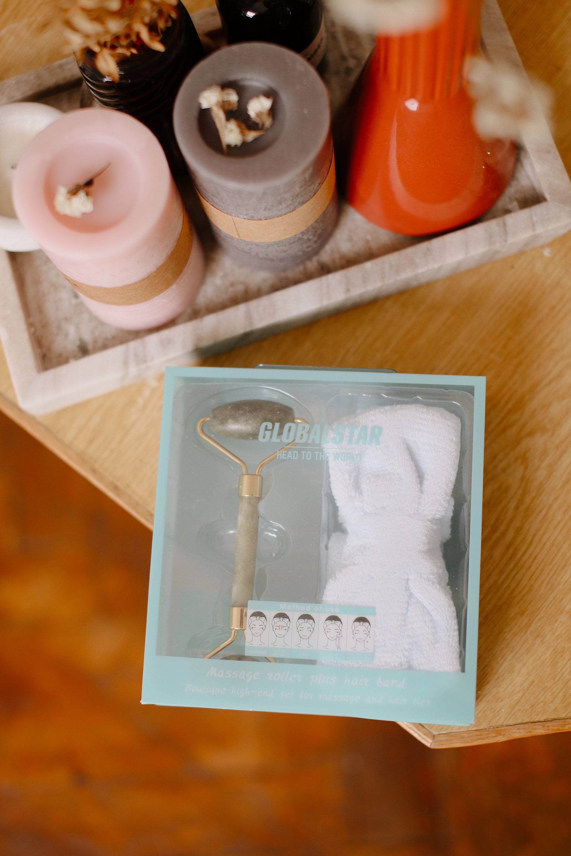 Набор подарочный Global Star (ролик массажный д/лицо + повязка), 1шт