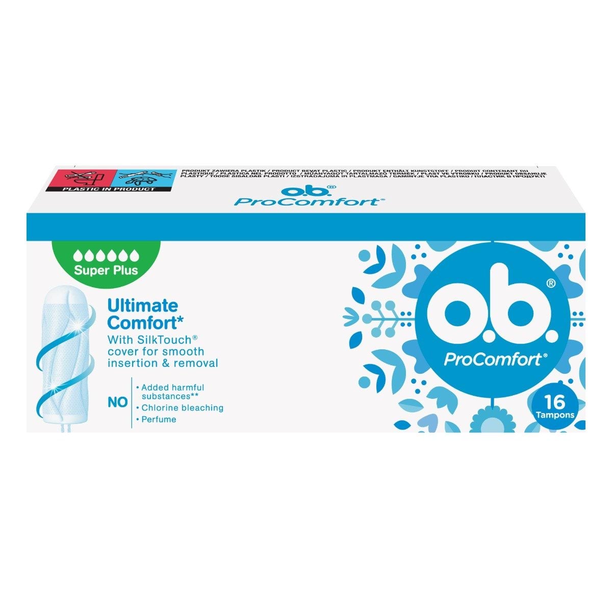 Тампоны женские гигиенические  o.b.® ProComfort Super Plus 16