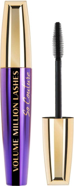 Туш для елегантного об'єму та розділення вій L’Oréal Paris Volume Million Lashes So Couture, екстра чорна, 9.5 мл