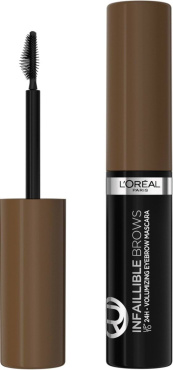 Объемная тушь для бровей L'Oreal Paris Infaillible Brows с эффектом до 24 часов Коричневый 4.9 мл