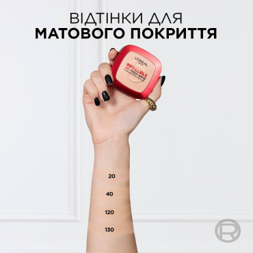 Стійка компактна крем-пудра для обличчя L`Oréal Paris Infaillible, відтінок 130, 9 г фото 1