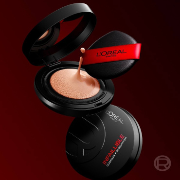 Тональная основа-кушон для лица L’Oréal Paris Infaillible Cushion оттенок N100, 11 г фото 9