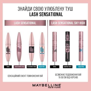Туш для сенсаційного об'єму та розділення вій Maybelline New York Lash Sensational, 9,5 мл фото 7
